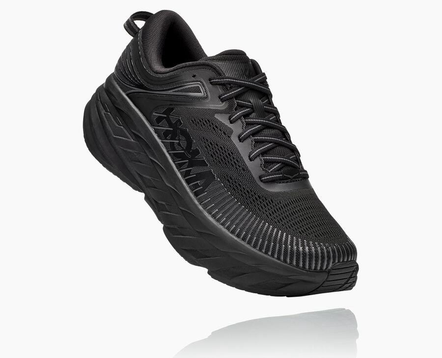 Hoka One One Running Shoes Mens Black - Bondi 7 - 35016KJPI